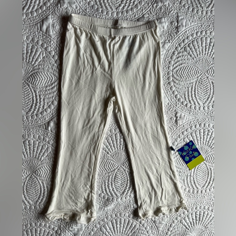 NWT Kickee Pants Cream Kids Leggings